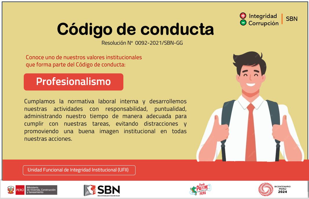 Campaña: Código de conducta, Profesionalismo