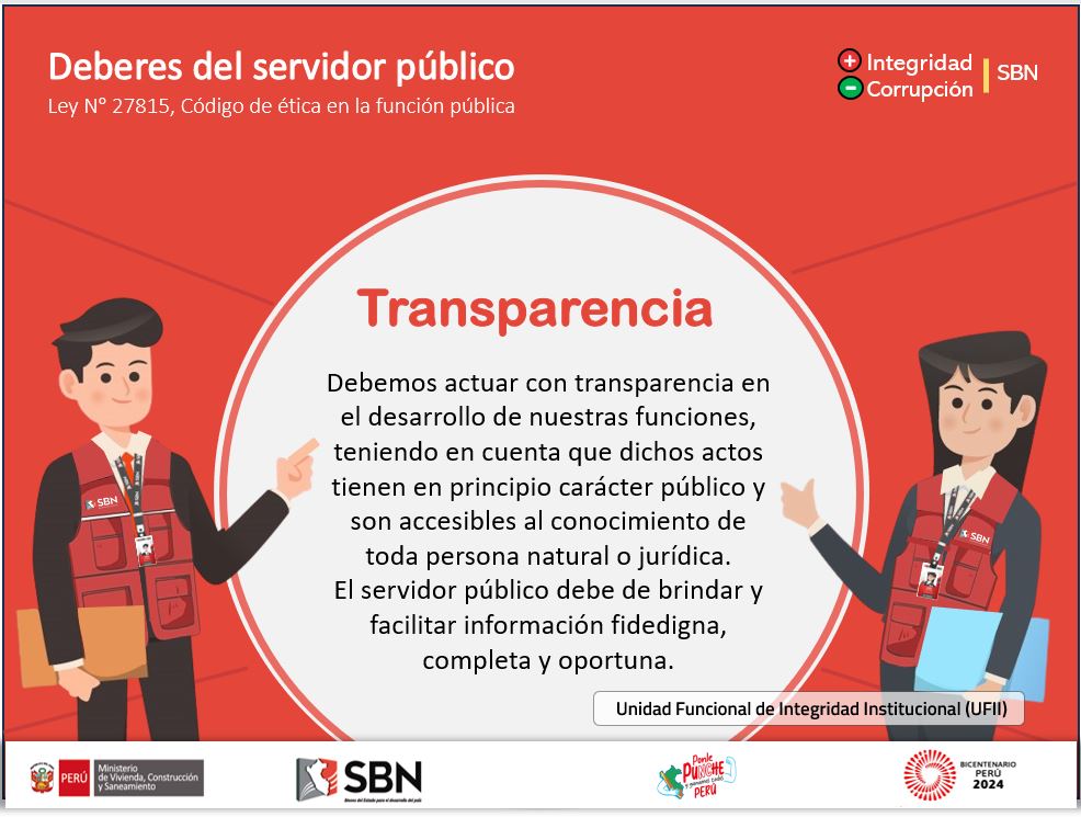 Campaña: Deber del servidor público, transparencia