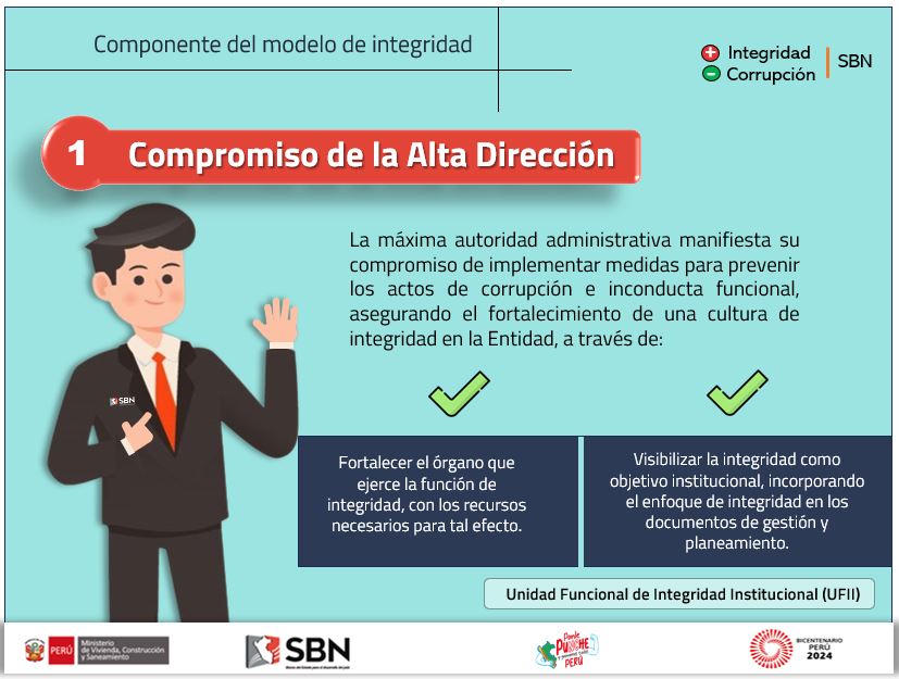 Campaña: Componentes del Modelo de integridad compromiso de la Alta Dirección