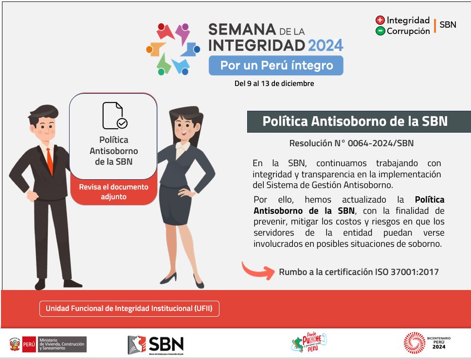 Campaña: Actualizamos nuestra política antisoborno institucional