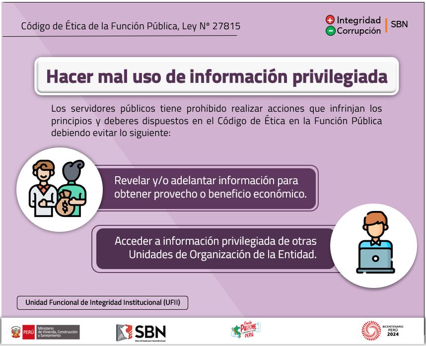 Campaña: Hacer mal uso de información privilegiada